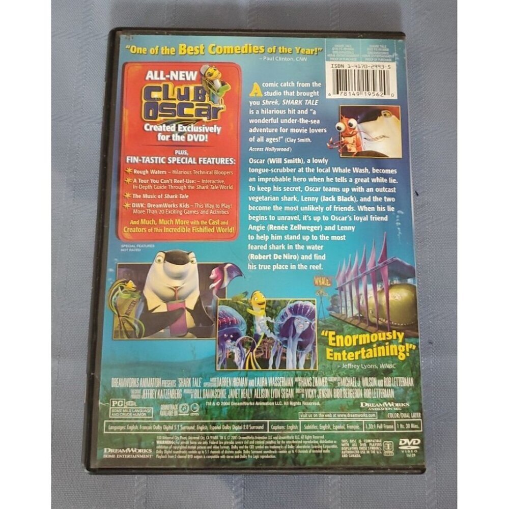 Shark Tale (DVD, 2005, Full Frame) Will Smith, Robert De Niro, Renee Zellwger - Picture 2 of 3